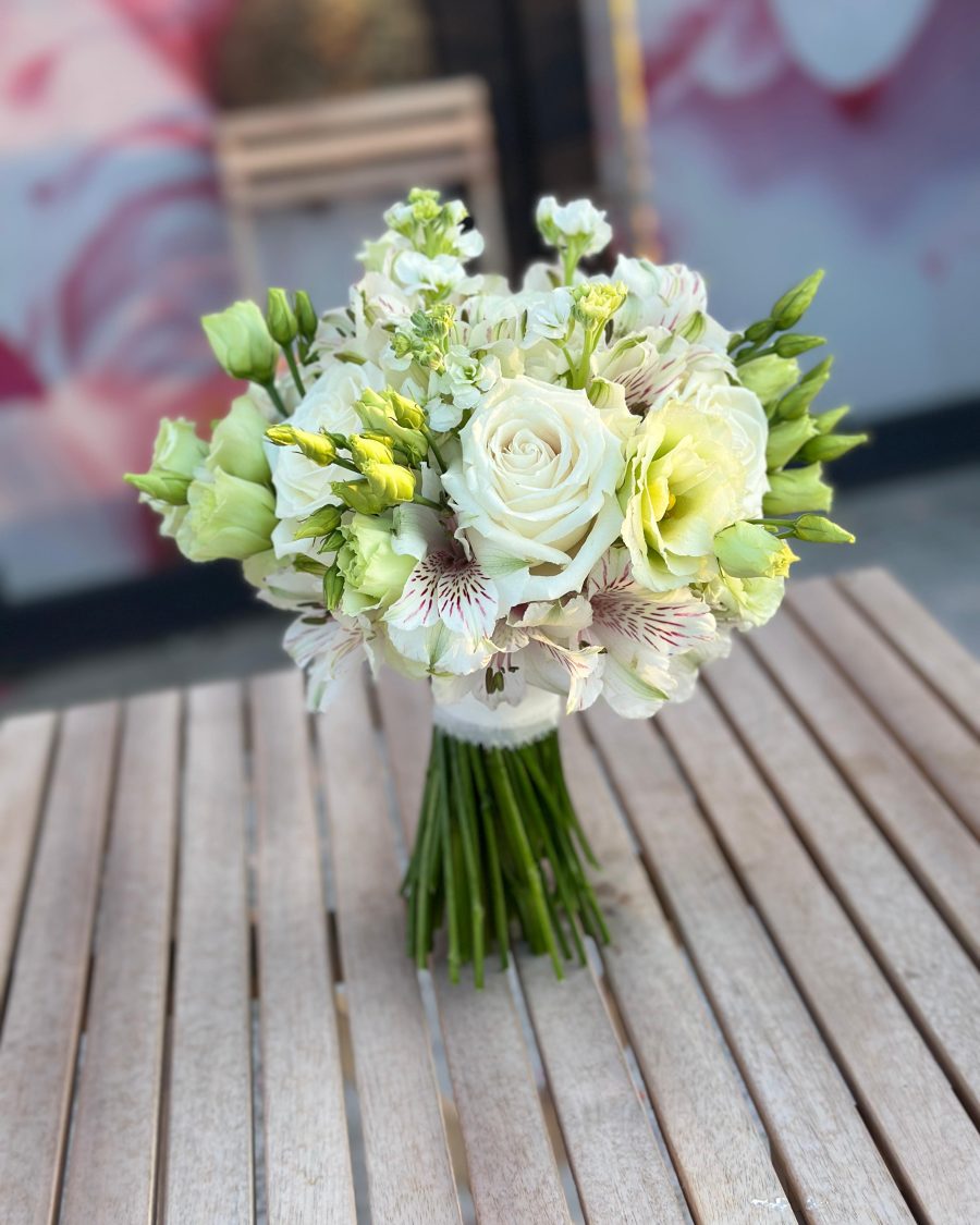 Buchet alb verde